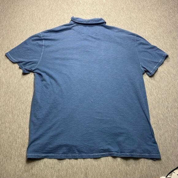 John Varvatos USA Peace Sign Polo Shirt Dri-Fit Cotton Casual Blue XXL - Picture 4 of 8